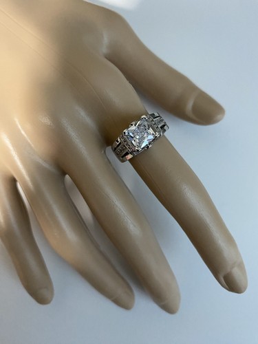 Crystal silver tone - silver-tone, ring-